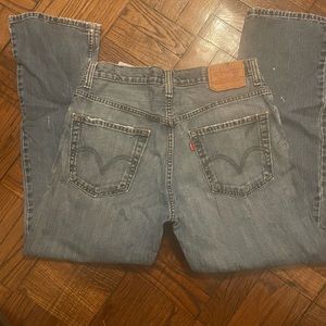 Levis 339 relaxed straight jeans Fadded Blue denim.